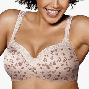 Playtex Secrets Underwire Animal Print Color Tan/Brown Size 38C